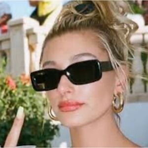 Rectangular Black Retro trendy Women’s Sunglasses new 100% UV400 protection